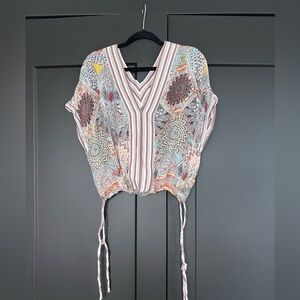 Greece Made Dolman Floral Pattern Top